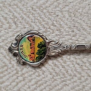 STUART Silver Souvenir Spoon with White Cliffs Of Dover Design
